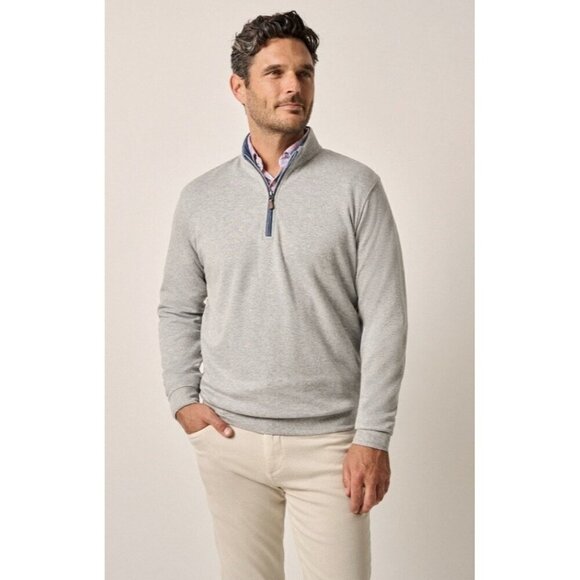 Johnnie-O Mens Sz XL Gray Sully 1/4 Zip Pullover - Picture 1 of 11